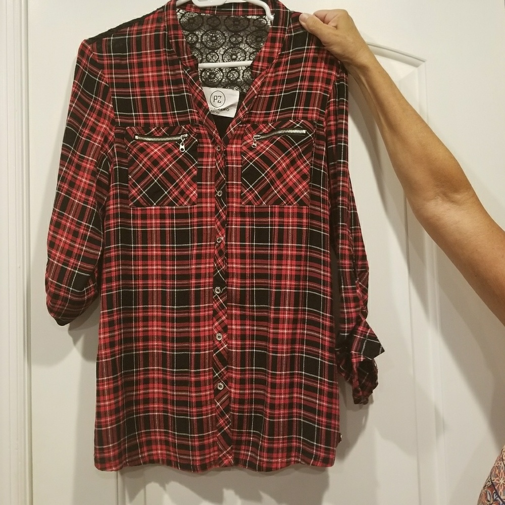 Plaid blouse